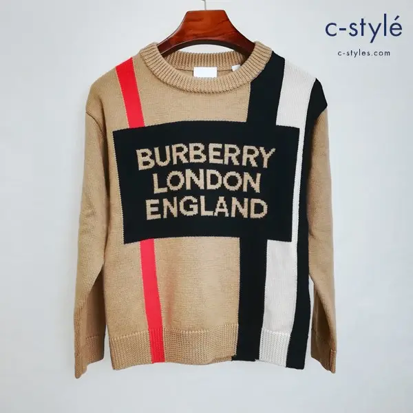 BURBERRY CHILDREN TEEN logo and lcon Stripe Sweater 12Y ベージュ系 セーター キッズ