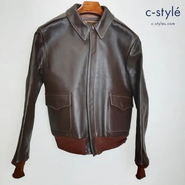 BUZZRICKSON’S バズリクソンズ TYPE A-2 フライトジャケット レザージャケット 38 ブラウン 長袖