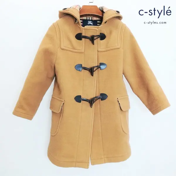 BURBERRY バーバリー ダッフルコート 120A キャメル フード 裏地ノバチェック柄 キッズ 男の子 女の子