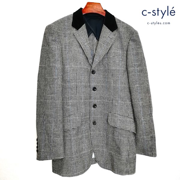 Paul Smith LONDON ポールスミスロンドン テーラードジャケット L ベージュ×ブラック 千鳥格子柄 日本製