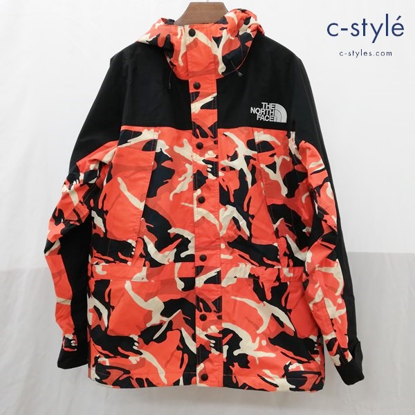THE NORTH FACE Novelty Mountain Light Jacket マウンテンパーカー M レッドオレンジエクスプローラー カモ柄