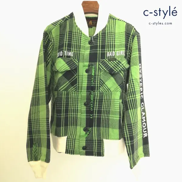 HYSTERIC GLAMOUR SOUND INSTRUCTIONS CPO ブルゾン L グリーン系