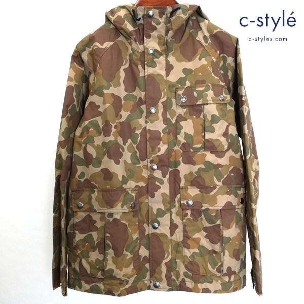 THE NORTH FACE マウンテンパーカー S カーキ系 NP613492 Z ナイロンジャケット フード カモフラ柄