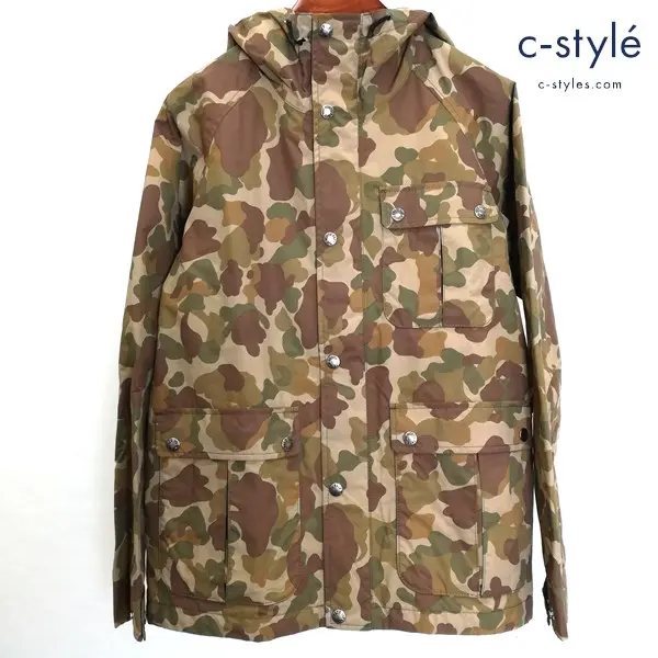 THE NORTH FACE マウンテンパーカー S カーキ系 NP613492 Z ナイロンジャケット フード カモフラ柄