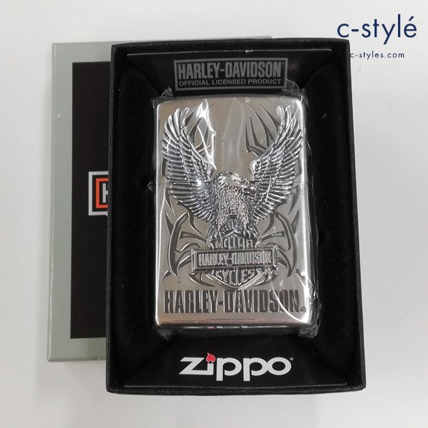 ZIPPO ジッポー × HARLEY-DAVIDSON ハーレーダビッドソン ビッグメタル ライター シルバー HDP-07 喫煙具