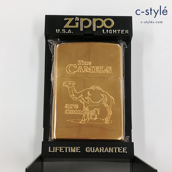 ZIPPO ジッポー CAMEL キャメル ARE COMING! ソリッドブラス 1997 オイルライター ゴールド