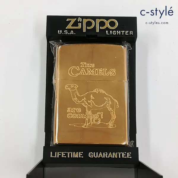 ZIPPO ジッポー CAMEL キャメル ARE COMING! ソリッドブラス 1997 オイルライター ゴールド