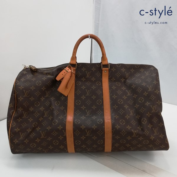 LOUIS VUITTON ルイヴィトン モノグラム キーポル55 ボストンバッグ ブラウン系 M41424 MADE IN FRANCE