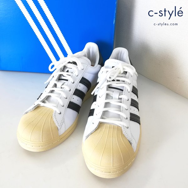 adidas originals SUPERSTAR 26cm ホワイト×ブラック スニーカー FV2831 ヴィンテージ加工