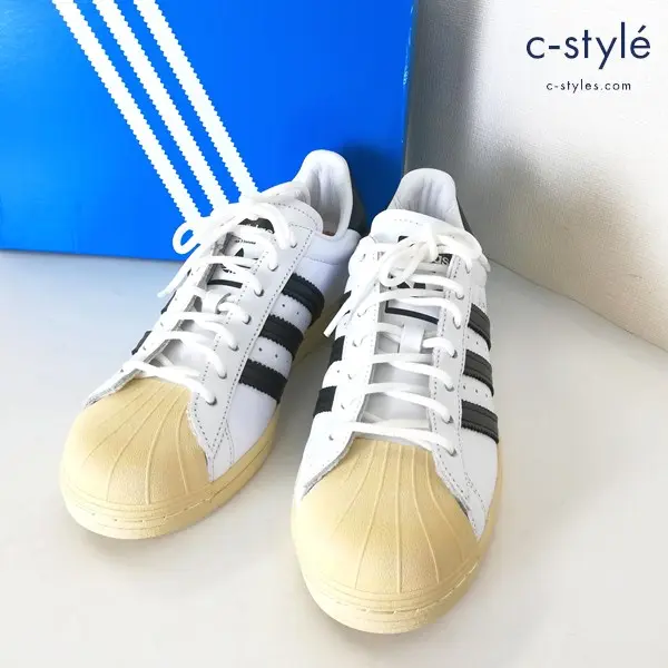 adidas originals SUPERSTAR 26cm ホワイト×ブラック スニーカー FV2831 ヴィンテージ加工
