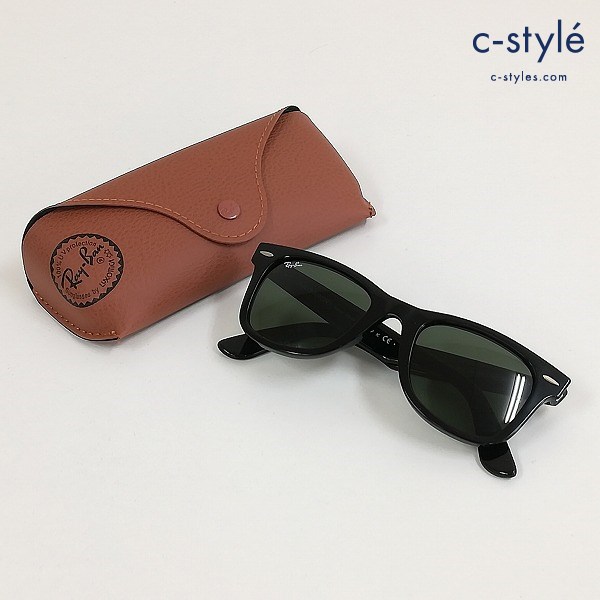 Ray-Ban WAYFARER ウェイファーラー 50□22 150 ブラック×グリーン サングラス RB2140 イタリア製