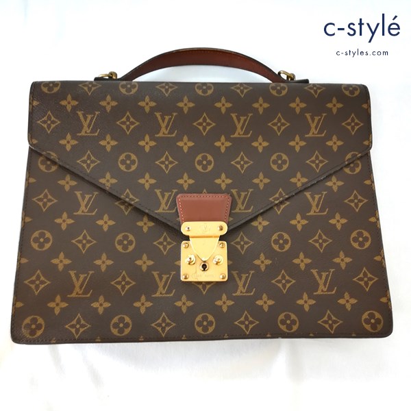 LOUIS VUITTON ルイヴィトン モノグラム セルヴィエットコンセイエ ブリーフケース ブラウン