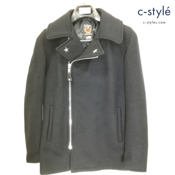 Schott ショット 779 ウールジップPコート 34 ブラック 7505 アメリカ製 星型スタッズ