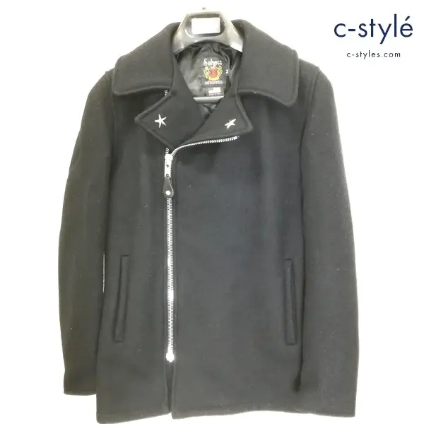 Schott ショット 779 ウールジップPコート 34 ブラック 7505 アメリカ製 星型スタッズ