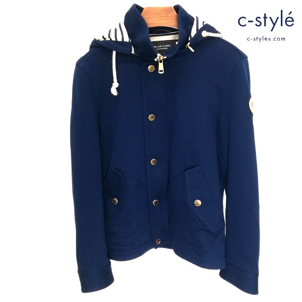 BURBERRY BLACK LABEL フード付きブルゾン M ネイビー D1F13-115-28