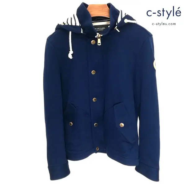 BURBERRY BLACK LABEL フード付きブルゾン M ネイビー D1F13-115-28