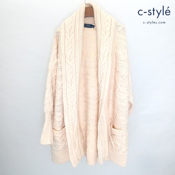 POLO RALPH LAUREN ショールカラーカーディガン クリーム系