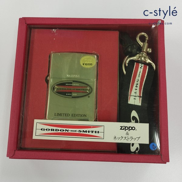 ZIPPO ジッポー GORDON&SMITH ネックストラップ付き オイルライター シルバー 喫煙具