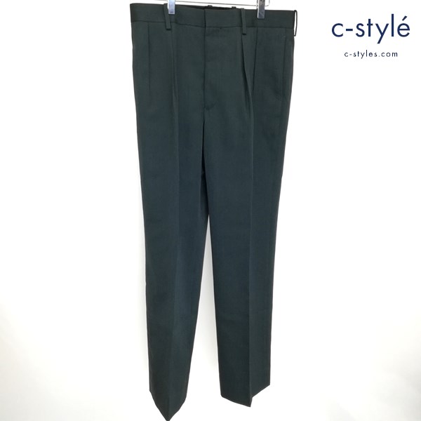 AURALEE ウールキッド モヘアギャバジン ワイドスラックス 4 ダークグリーン A8AP03MG 日本製