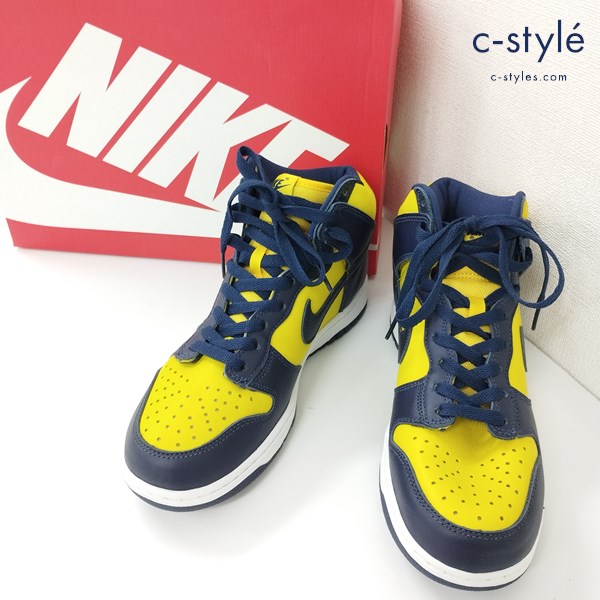 NIKE ナイキ DUNK HI SP Michigan ダンクハイ ミシガン スニーカー 25.5cm イエロー×ネイビー CZ8149-700