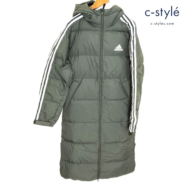adidas アディダス スリーストライプス ロングダウンコード XO ブラック H20760 フード