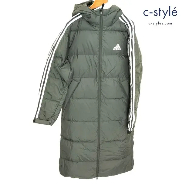 adidas アディダス スリーストライプス ロングダウンコード XO ブラック H20760 フード