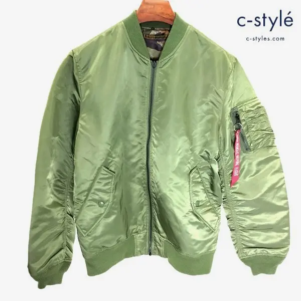 ALPHA INDUSTRIES MA-1 L オリーブ フライトジャケット MIL-J-82790J リバーシブル