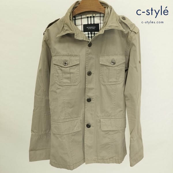 BURBERRY BLACK LABEL ミリタリージャケット M ベージュ BMP19-707-44 綿100 長袖