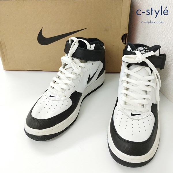NIKE ナイキ AIR FORCE 1 エアフォース1 MID SC スニーカー 27.5cm ホワイト×ブラック 630125-104