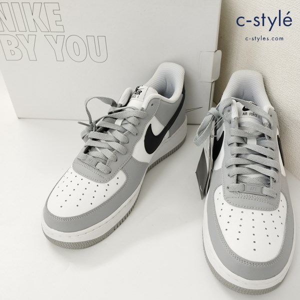 NIKE ナイキ AIR FORCE 1 エアフォース1 LOW BY YOU スニーカー 28cm グレー×ホワイト AQ3774-992