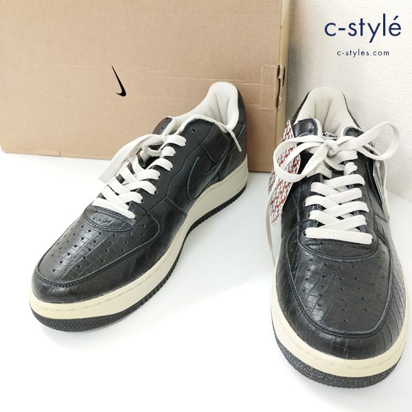 NIKE ナイキ HTM AIR FORCE 1 LOW Black Croc スニーカー 28.5cm ブラック 305895-002 AF1