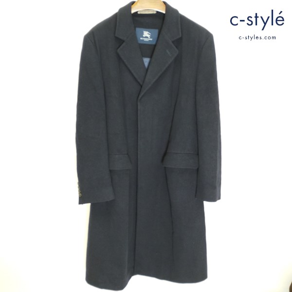 BURBERRY LONDON バーバリーロンドン チェスターコート 48 ネイビー カシミア100 ロングコート