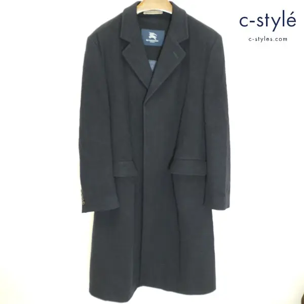 BURBERRY LONDON バーバリーロンドン チェスターコート 48 ネイビー カシミア100 ロングコート