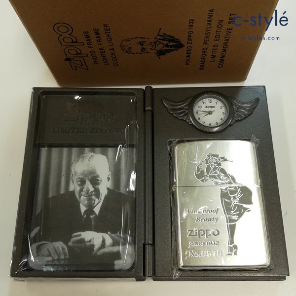 ZIPPO ジッポー PHOTO LIGHTER FRAME W/Clock オイルライター シルバー 喫煙具