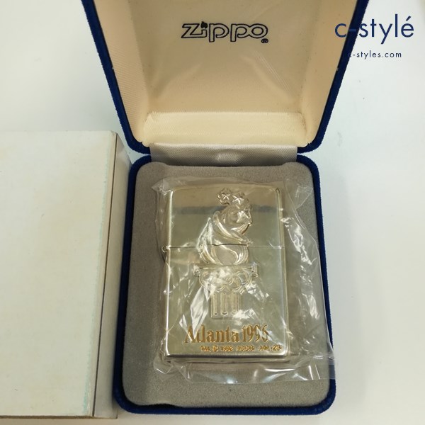 ZIPPO ジッポー STERCING SILVER Atlanta 1996 95年製 オイルライター シルバー 純銀
