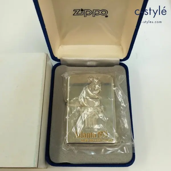 ZIPPO ジッポー STERCING SILVER Atlanta 1996 95年製 オイルライター シルバー 純銀