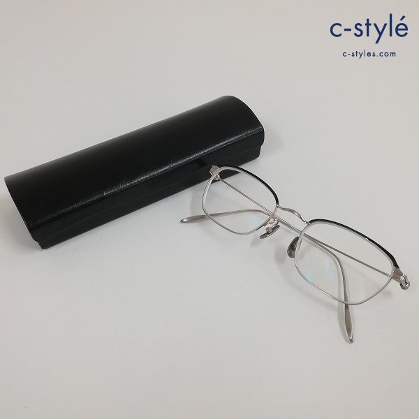 金子眼鏡 KM-57 BKL 眼鏡 50□20-145 シルバー 度入り