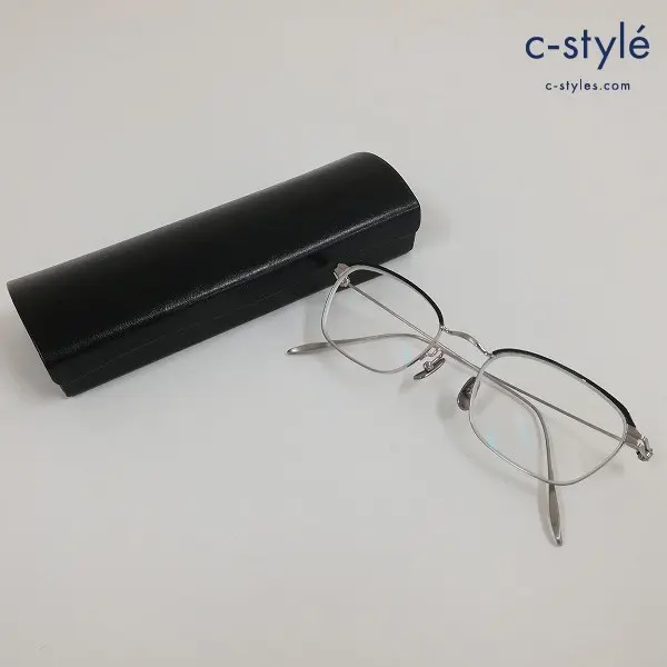 金子眼鏡 KM-57 BKL 眼鏡 50□20-145 シルバー 度入り