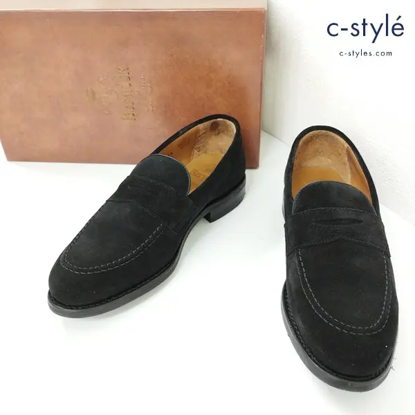 Berwick バーウィック コインローファー 6・1/2 （25.5cm） ブラック スエード 4545 REDA スペイン製