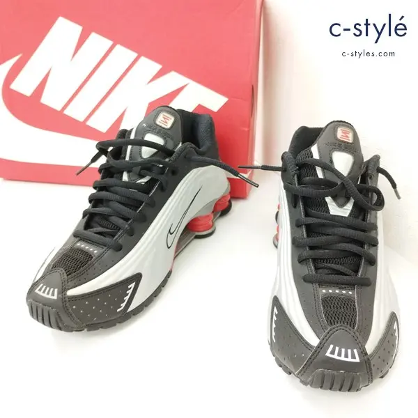 NIKE ナイキ SHOX R4 ショックス スニーカー 26cm ブラック×メタリックシルバー BV1111-008