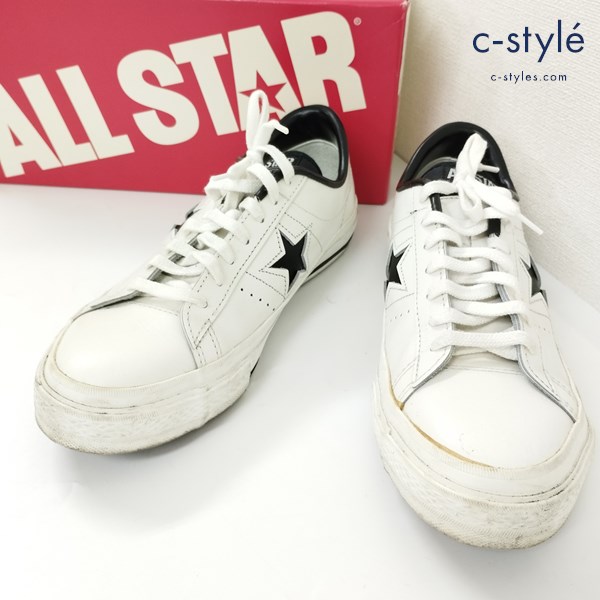 CONVERSE コンバース ONE STAR J ワンスター スニーカー 7・1/2 （26cm） ホワイト×ブラック MADE IN JAPAN