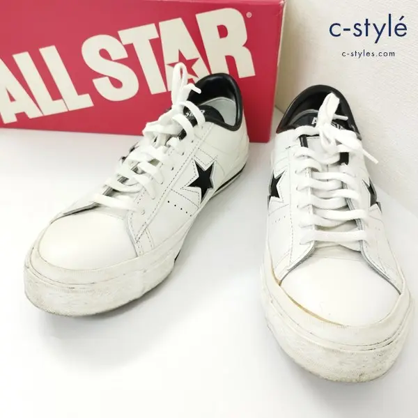 CONVERSE コンバース ONE STAR J ワンスター スニーカー 7・1/2 （26cm） ホワイト×ブラック MADE IN JAPAN