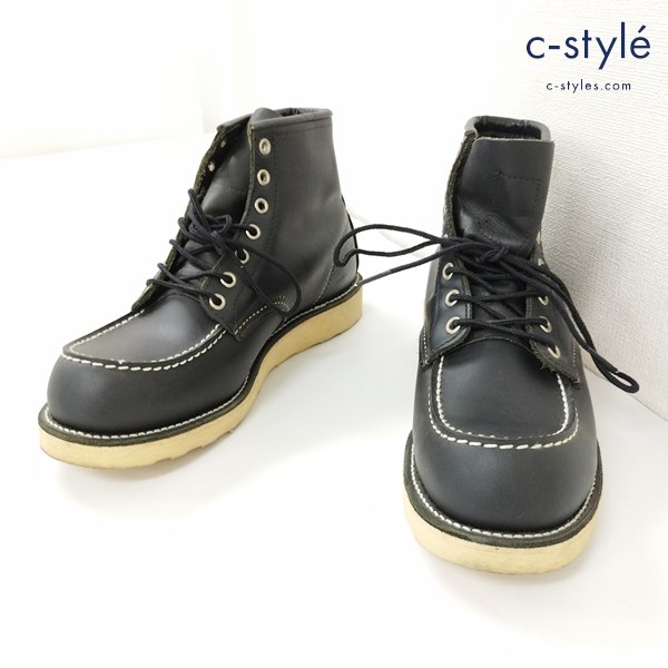 RED WING レッドウィング 8130 アイリッシュセッター 8D ブラック モックトゥ USA製 レザーブーツ 羽タグ