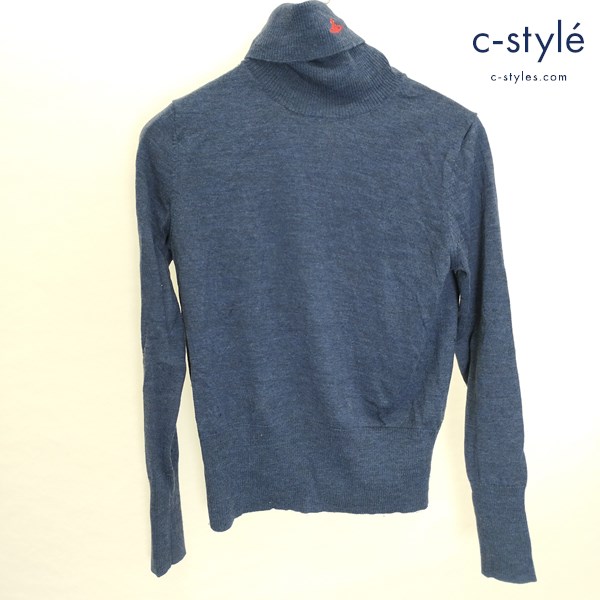 Vivienne Westwood RED LABEL ヴィヴィアンウエストウッド タートルネックニット 2 ネイビー レディース 薄手