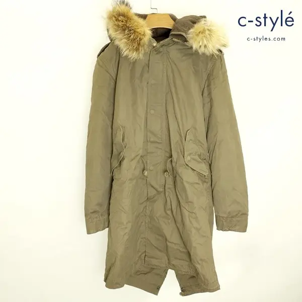 ATTACHMENT アタッチメント モッズコート 1 カーキ 日本製 フード ファー ライナー付き