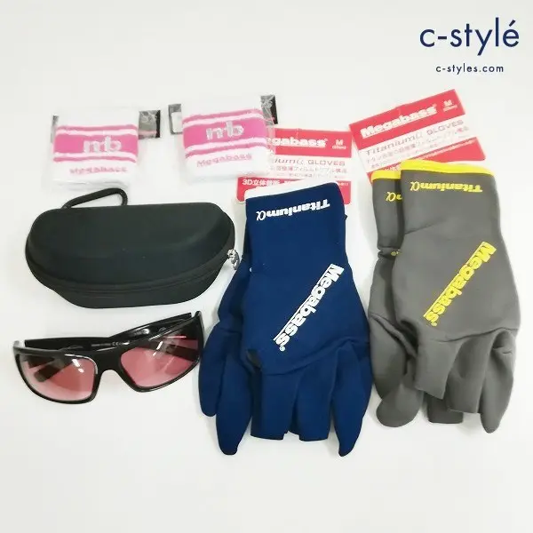 MEGABASS×VONIZIPPER 偏光グラス ＋ グローブ リストバンド メガバス ボンジッパー