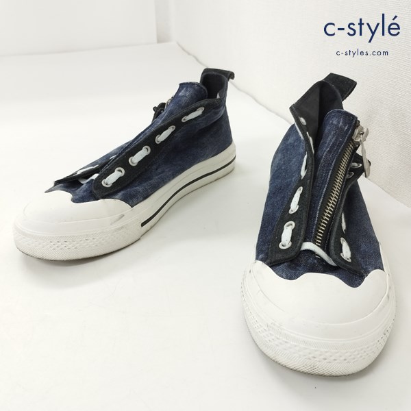 DIESEL ディーゼル S-ASTICO M ZIP スニーカー 26.5cm インディゴ ハイカット デニム ジップ