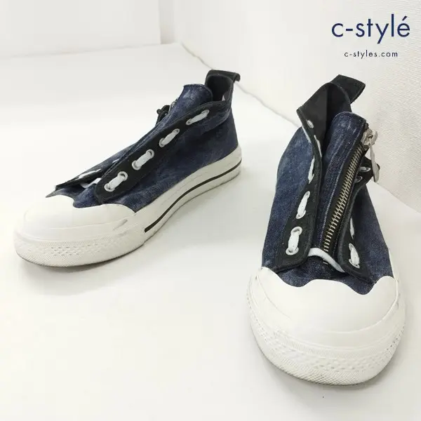 DIESEL ディーゼル S-ASTICO M ZIP スニーカー 26.5cm インディゴ ハイカット デニム ジップ