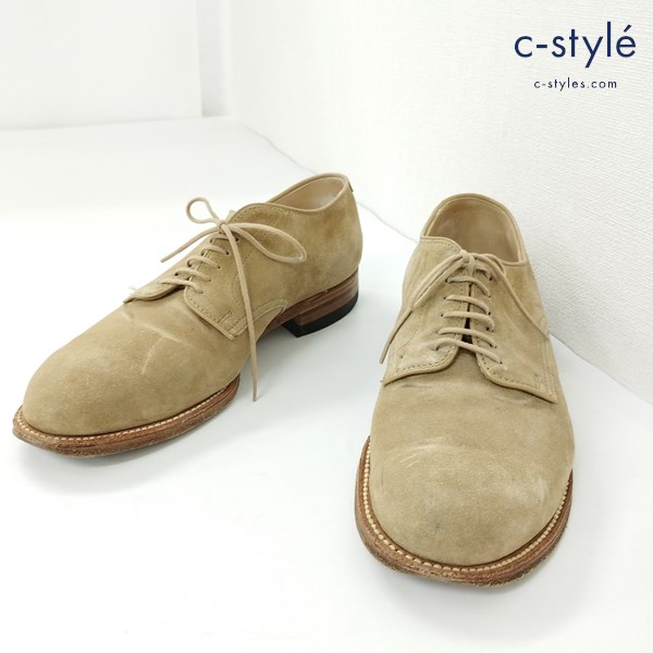 Alden オールデン 53506 P-TOE スエードプレーントゥシューズ 8・1/2 D ベージュ