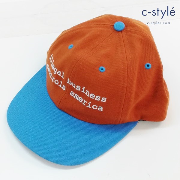 Supreme シュプリーム 2-Tone illegal business 6-Panel キャップ ブルー×ブラウン MADE IN USA